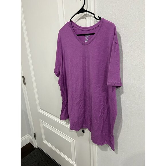 Champion Authentic V-Neck Jersey Short Sleeve Tee Purple Sz 4X Essential NWT - Picture 3 of 11